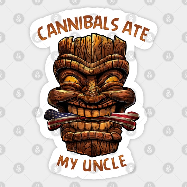 Cannibals ate My Uncle Joe Biden Sticker by TreehouseDesigns